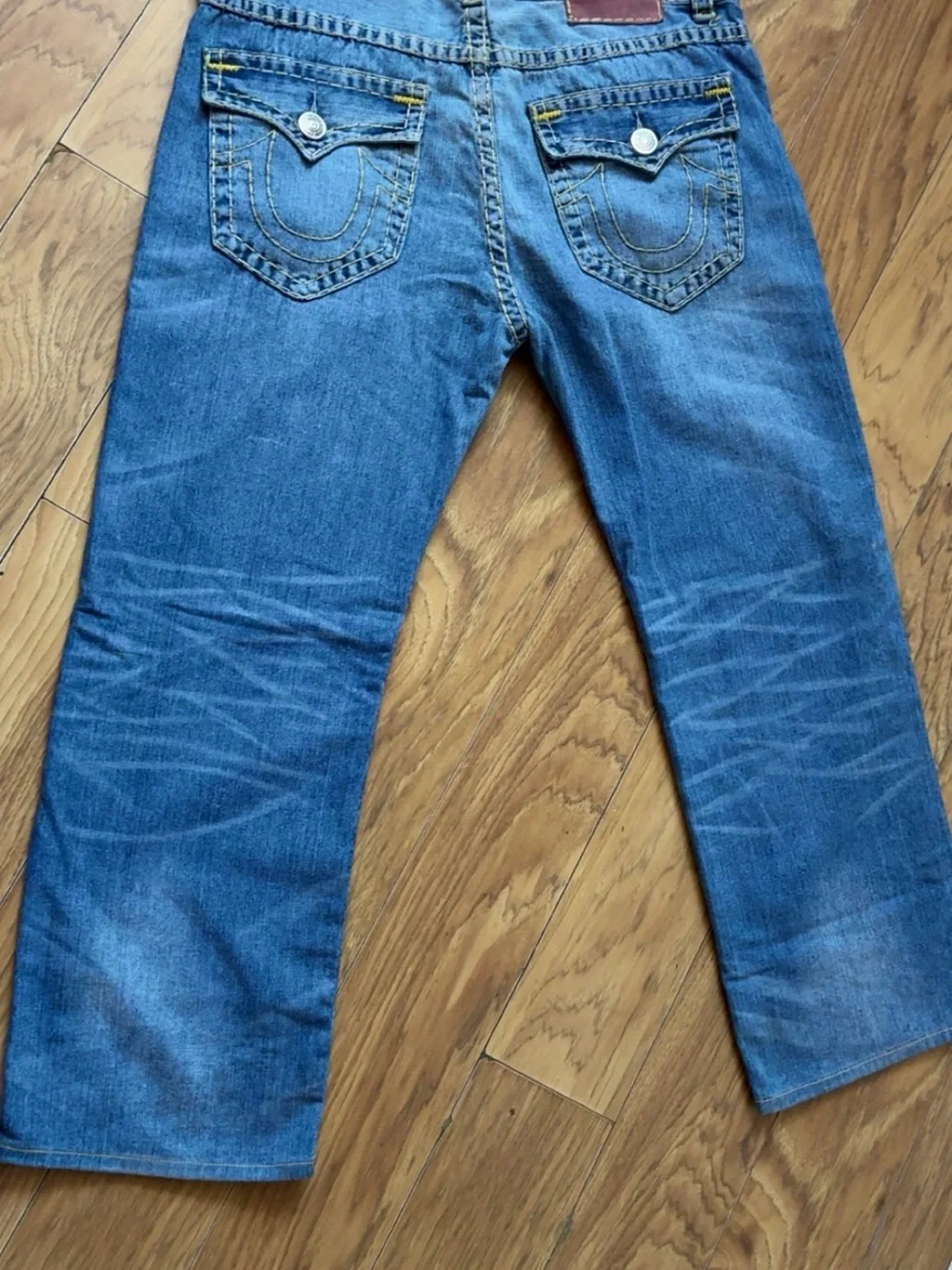True Religion Men's Blue Straight-Leg Jeans
